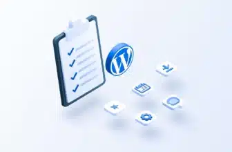 Isometric checklist and WordPress logo representing the six-point plugin vetting framework