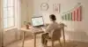 3D rendered scene of a business owner confirming a domain name registration at a desk